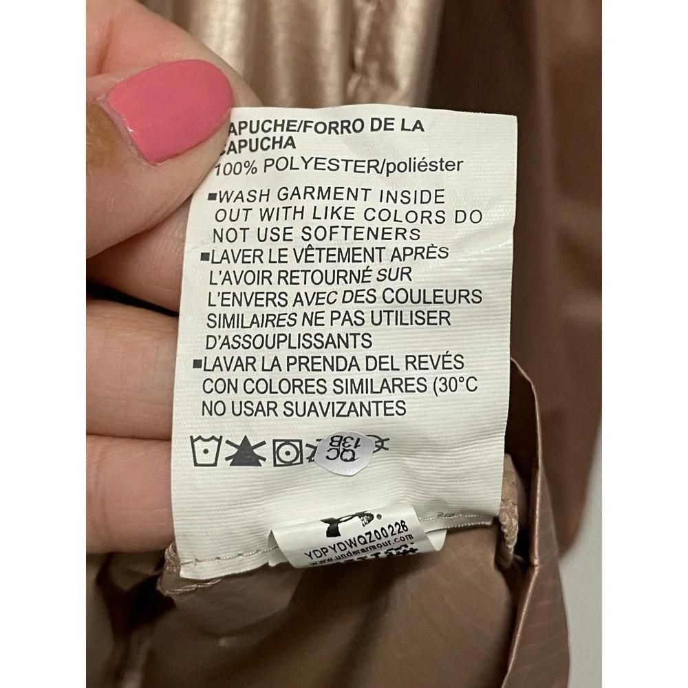 Under Armour Women's Unstoppable‎ Woven 1/2 Zip Pink Metallic Anorak Rain Jacket